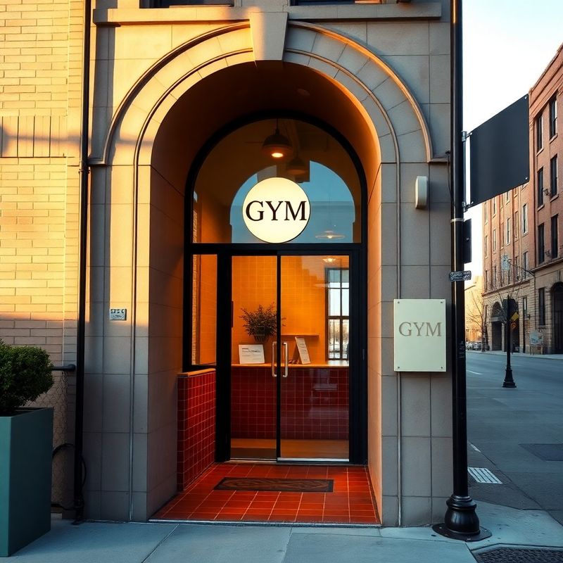 Street-level photo of the Studio of Austin entrance with terracotta tile around the doorway and cream signage